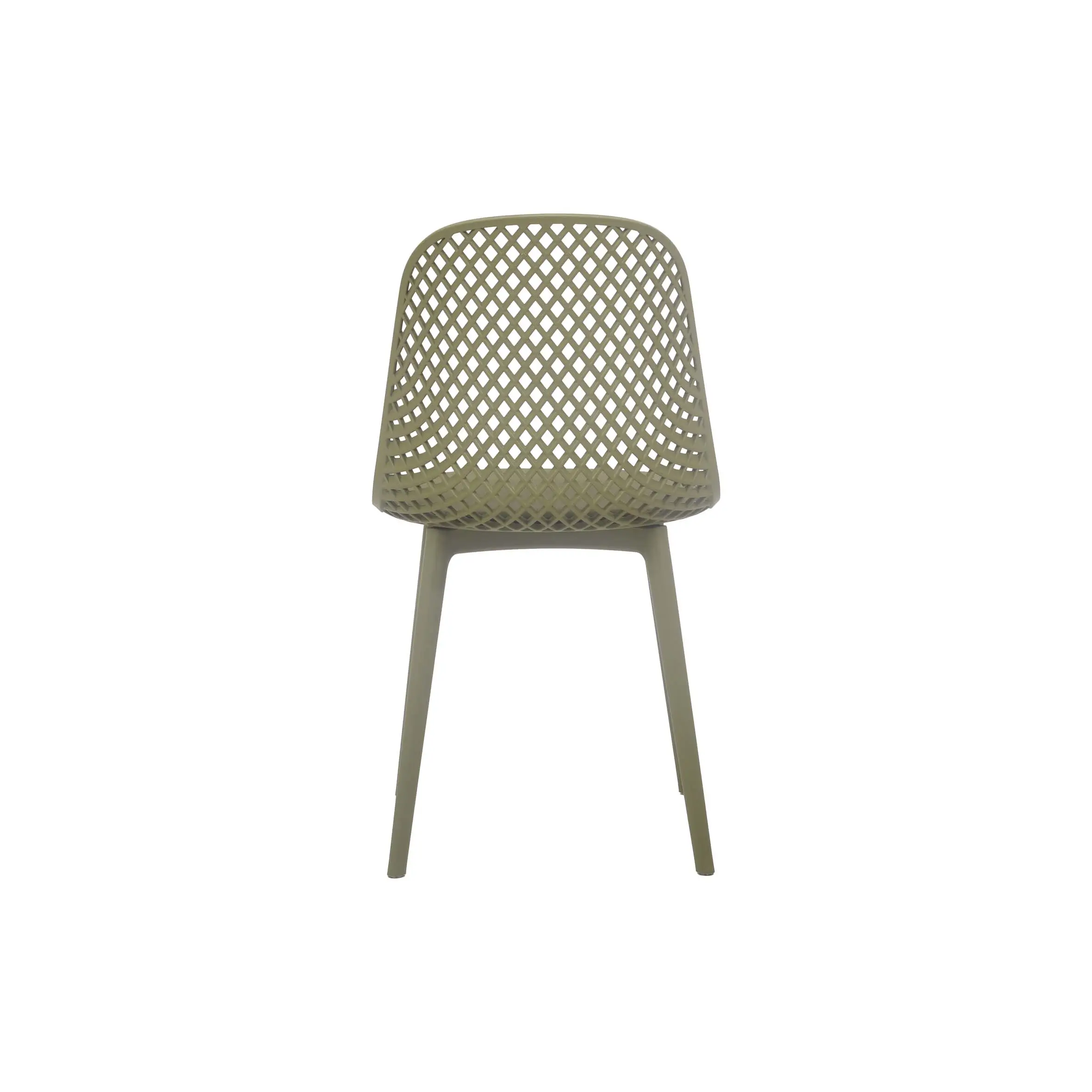 Bright office space with a round white table, four green mesh chairs, and large potted plants by tall windows, creating a fresh, airy atmosphere.