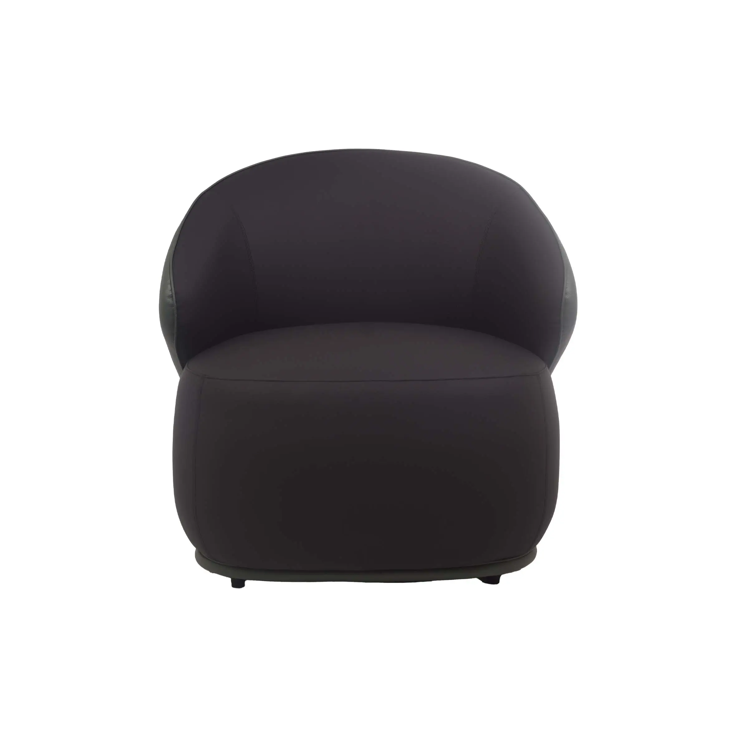 Modern interior featuring a sleek dark grey chair, a green abstract painting, copper pendant light, potted plants, and a glossy floor exuding elegance.