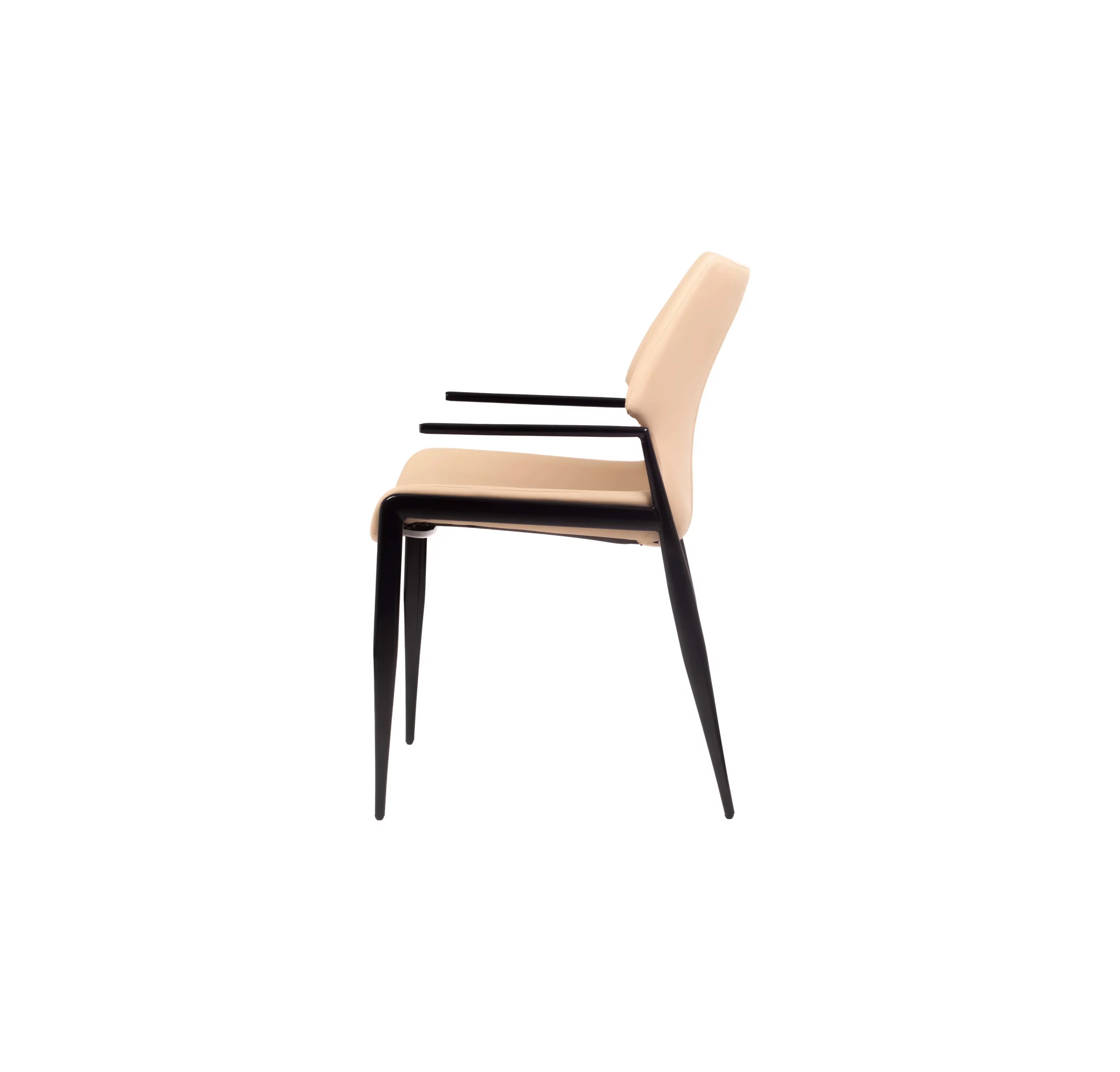 Modern conference room with beige chairs around a sleek table, large windows letting in natural light, and lush green plants enhancing a tranquil ambiance.